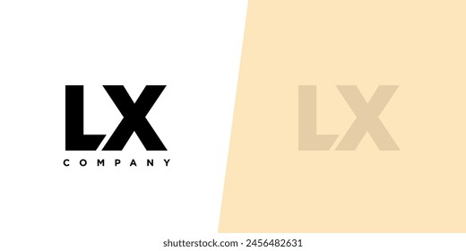 Letter L and X, LX logo design template. Minimal monogram initial based logotype.