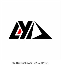 Letter L Y I logo design with pyramid illustration.