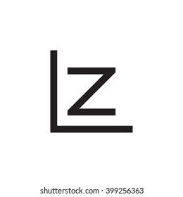 letter L and Z monogram logo black