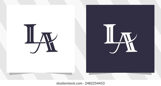 letter la al logo design vector