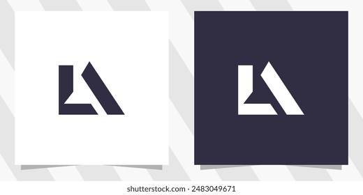 letter la al logo design vector