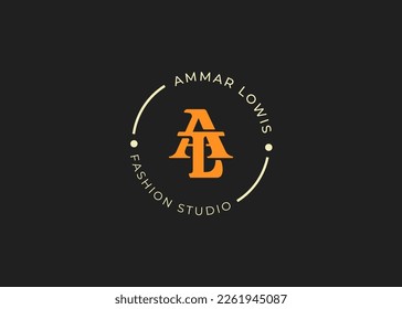 Letter LA AL logo vintage style design concept. Initial symbol for brand corporate business identity. Alphabet vector elements