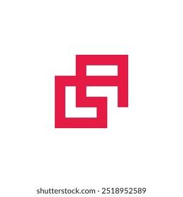 letter la linked squares infinity logo vector 