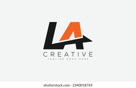 Letter LA Logo Design Vorlage Vektorgrafik.