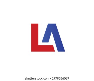 Letter La Logo Design Vector Template Stock Vector (Royalty Free ...