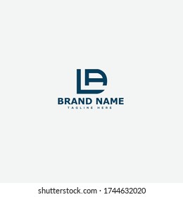 Letter LA logo icon design template elements 