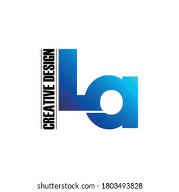 Letter LA modern logo design vector