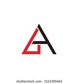 letter la simple linked line geometric logo vector