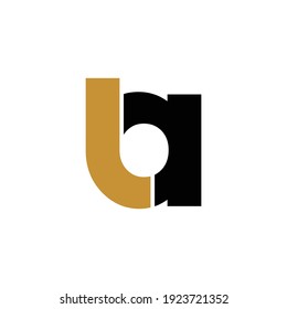 Letter LA simple logo design vector