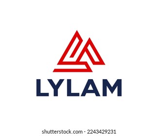 Letter LA LA Simple Monogram Logo