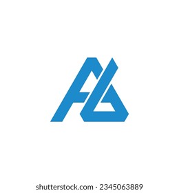 letter la simple triangle geometric line logo vector 