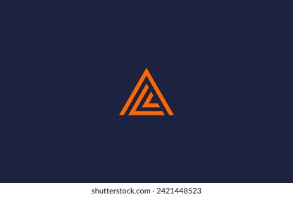 letra la con icono de triángulo diseño de diseño vectorial plantilla de diseño