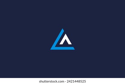 letter la with triangle logo icon design vector design template inspiration