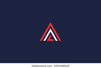 letter la with triangle logo icon design vector design template inspiration