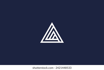 letter la with triangle logo icon design vector design template inspiration