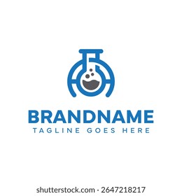 Letra A Lab Flask Logo, simbolizando ciência, inovação e experimentação