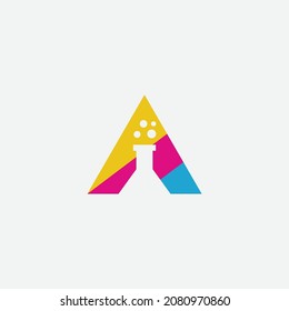 a letter lab logo design, vector icon.eps
