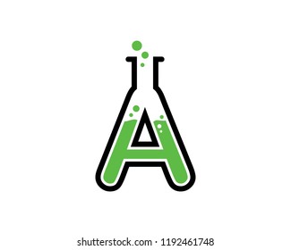 Letter A Lab Logo Template Design Vector, Emblem, Concept Design, Creative Symbol, Icon