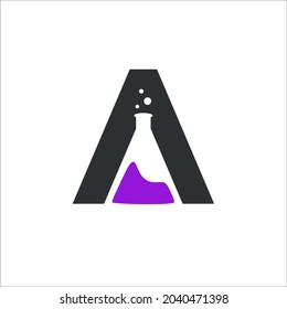 Letter A Lab Logo Template Design Vector, Emblem, Concept Design, Creative Symbol, Icon