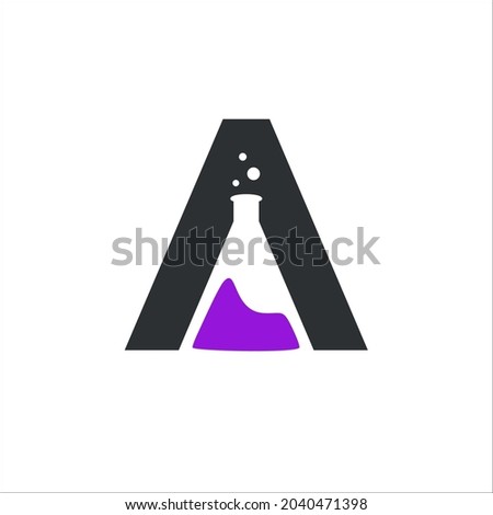 Letter A Lab Logo Template Design Vector, Emblem, Concept Design, Creative Symbol, Icon