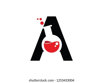 Letter A Lab Logo Template, Icon, Symbol
