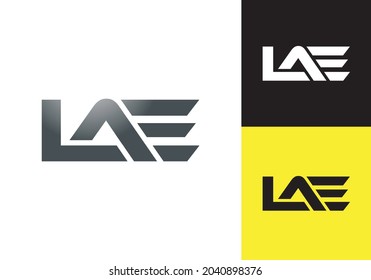 Letter LAE logo design. This logo icon incorporate with abstract shape in the creative way. svg