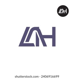 Logo-Design des Briefes LAH Monogram