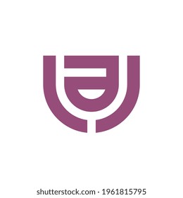 Letter laj monogram logo design template, simple typography logo
