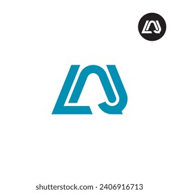 Diseño de logotipo de monograma LAJ Carta