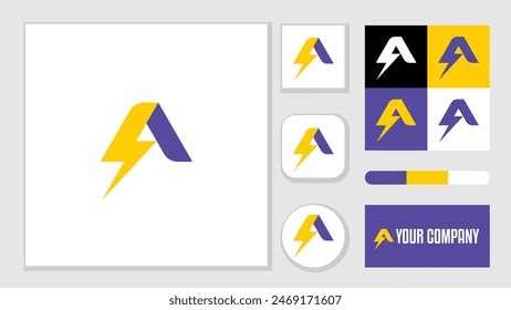 Letter A latter logo icon design simple