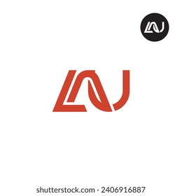 Letter LAU Monogram Logo Design