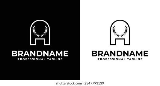 Letter A Laurel Logo, suitable for any business related to Laurel with A initial.
