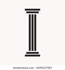 Letter I Law Logo Concept With Pillar Symbol