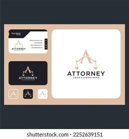 letter a with law logo design graphic template