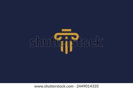 letter i with law logo icon design vector design template inspiration