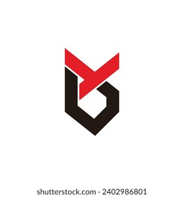 letter lb abstract geometric colorful logo vector 