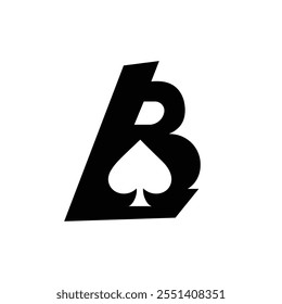 Letter LB Ace of Spades Logo, Icon, vector file