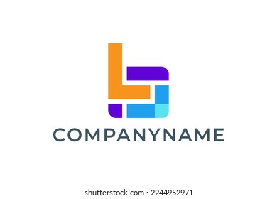 letter LB or BL logo design, Technology logo design, internet logo design