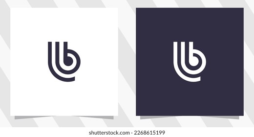 letter lb bl logo design