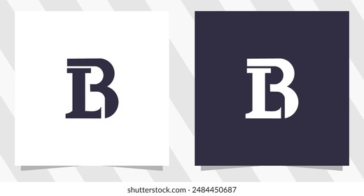 Letter lb bl logo design vector