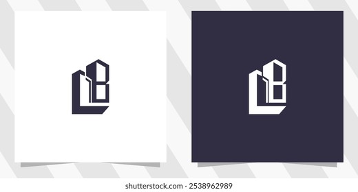 letter lb bl logo design vector