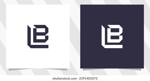 letter lb bl logo design vector