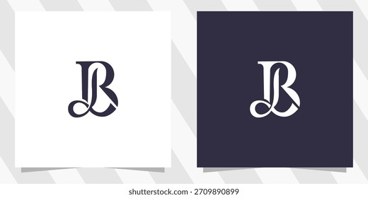 letra lb bl logotipo design vetor