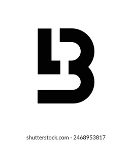 Buchstabe Lb oder Bl modernes einzigartiges Formlogo