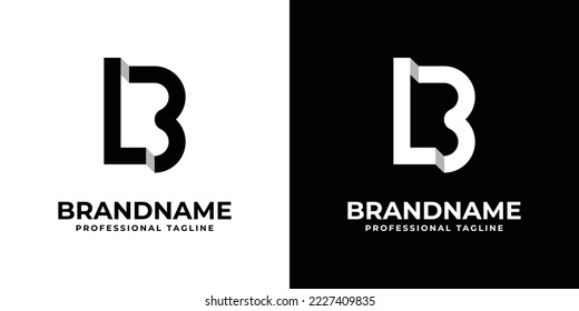 Letter LB or BL Monogram Logo, suitable for any business with LB or BL initials.