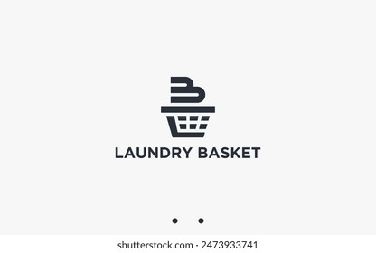 letter lb laundry logo design vector silhouette illustration