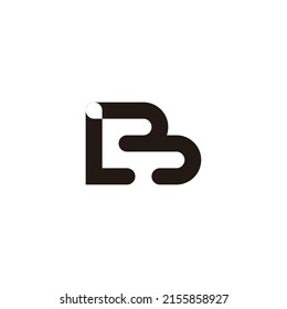 Geometrisches, einfaches Logo des Buchstabens LB für Blätter, Vektorgrafik