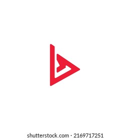 letra inicial abstracta logotipo LB en color rojo aislado en color blanco aplicado para el logotipo del servicio de la industria adulta también adecuado para las marcas o empresas que tengan el nombre inicial LB o BL