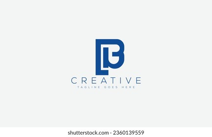 Ilustración vectorial de la plantilla de diseño del logotipo LB de la letra.