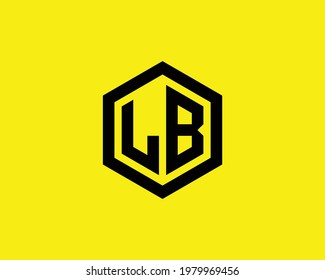 letter lb logo design vector template